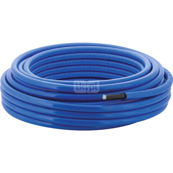 Rura PE-RT II/AL/PE-RT II GEBERIT Mepla 26 mm x 3 mm izolacja: 13 mm, izolacja kolor niebieski - kręgi 25m wielowarstwowa gładka