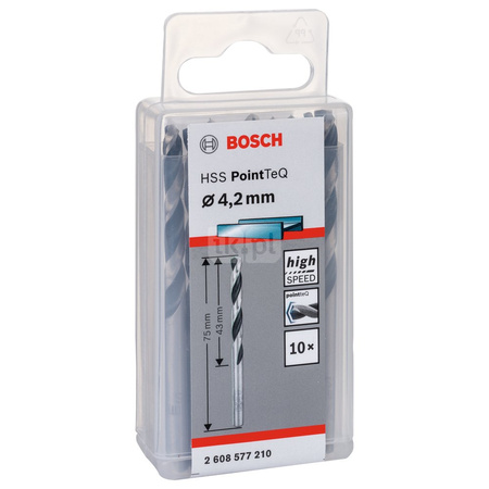 WIERT. HSS POINTTEQ 4.2MM 10PC