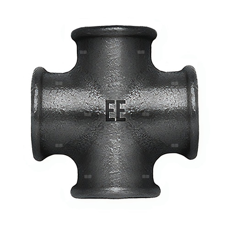 Czwórnik ODLEWNIA ZAWIERCIE C1/34/180 żeliwo (czarne) 1'', gwgs x gwgs x gwgs x gwgs