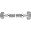 Wąż przyłączeniowy elastyczny FERRO z oplotem (stal), gw x gw, 1/2'' x 3/4'', długość 80 mm