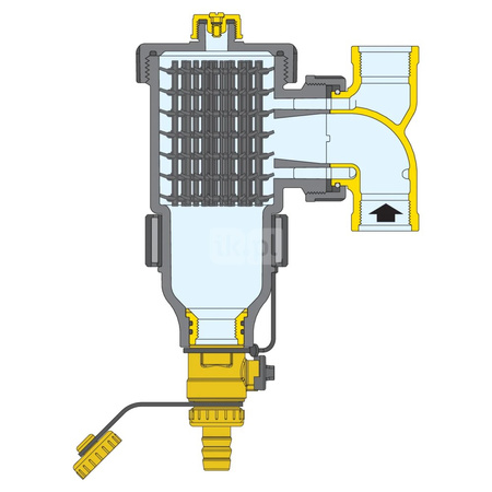 Separator CALEFFI DIRTMAG®, 3 bar / 90'C, 22 mm, z wkładem magnesowym