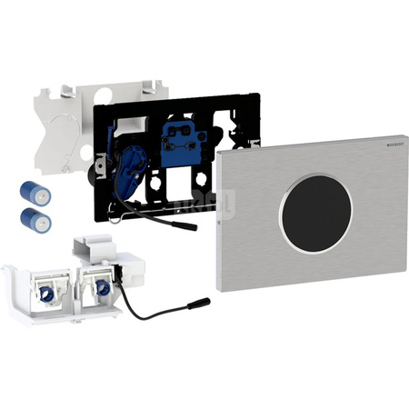 Elektroniczny zestaw uruchamiający WC Geberit, IR, zasilanie bateryjne, Sigma10, 12cm, stal nierdz.