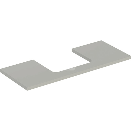 Geberit ONE Blat pod umywalkę, wycięcie na środku, do prostokątnej umywalki stawianej na blat, B120cm, H3cm, T47cm, greige