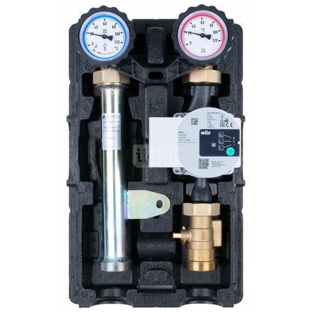 Grupa pompowa AFRISO PrimoTherm K 180-1 DN25 WP GZ x GW 1 1/2'' x 1'', z izolacją, z pompą obiegową