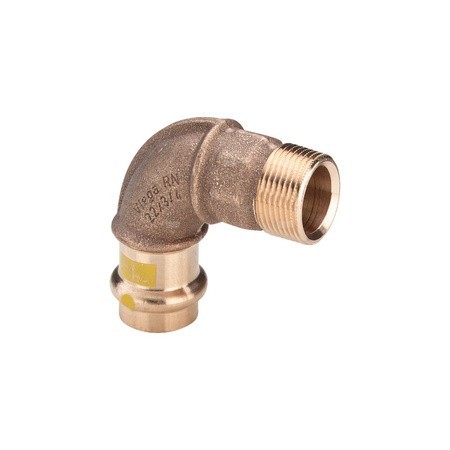 Łuk Profipress 90' VIEGA 2614 Jednoczęściowy, brąz / brąz, 18 mm, 3/4'' (mz x gz), (głębokość: 24 mm) z uszczelką