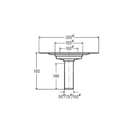 Advantix-odpływ balkonowy/tarasowy nie występuje: syfon, nr wzoru 4946.2 DN: 100 wydajność odpływu przy wysokości spiętrzenia 35 mm (wg PN-EN 1253): 4.5 odpływ pionowy