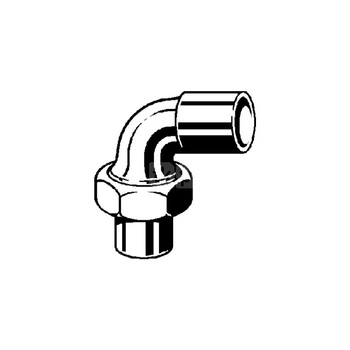 Złącze przejściowe 90' VIEGA 94096 Jednoczęściowy, brąz / brąz, 15 mm, 9 mm x 15 mm x 9 mm (lw x lw), 41 mm