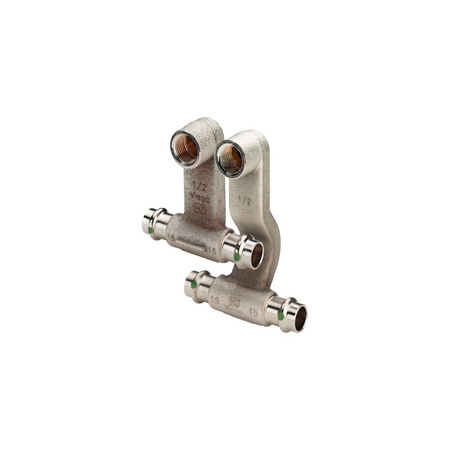 Sanpress-złączka przyłączeniowa do grzejnika z SC-Contur brąz, nr wzoru 2273.1 d1: 15 G: ½ d2: 15