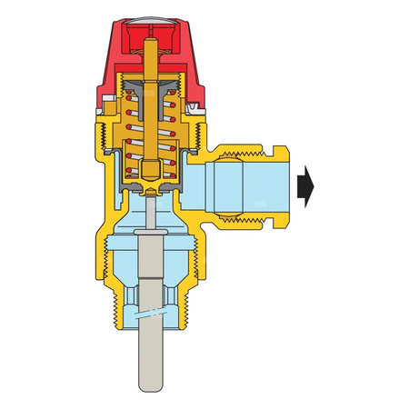 Zawór przelewowy CALEFFI temperaturowo-ciśnieniowy stop mosiądzu 7 bar gz 3/4''