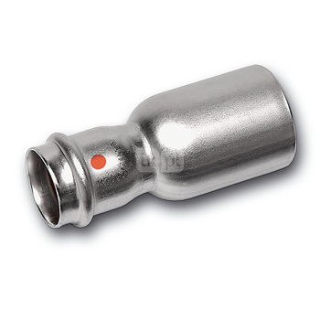 Nypel SANHA NiroTherm Press redukcja, stal nierdzewna, 108 mm x 54 mm (zz x zw)