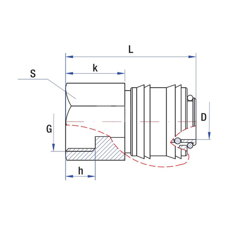 Szybkozłącze RUMET zatrzask Mosiądz 1/2''