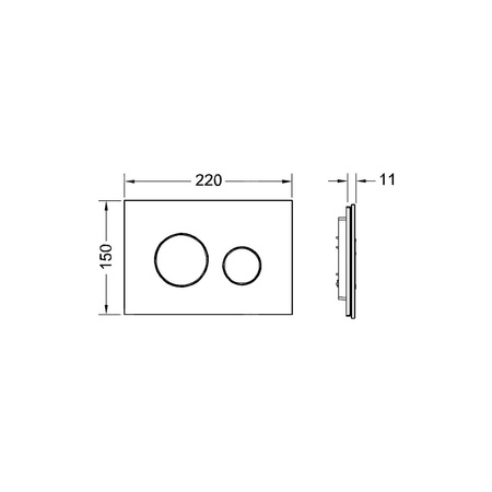 Przycisk spłukujący do stelaża (Mechaniczny) TECE loop szkło, kolor biały