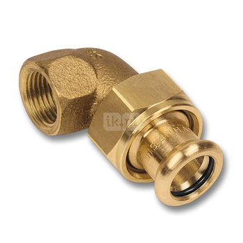 Śrubunek 45' SANHA PURAPRESS trzyczęść., Cu, 22 mm x 1'' (zw x GW)