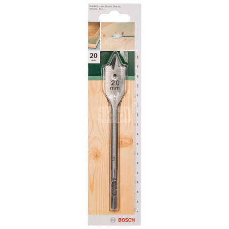 Wiertła płaskie, chwyt sześciokątny D = 20,0 mm, L = 160 mm