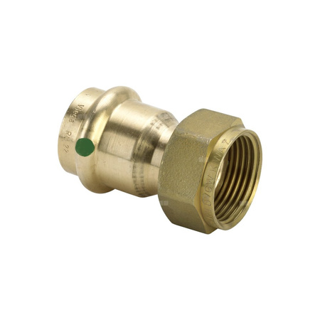 Złącze przyłączeniowe Sanpress VIEGA 2263 Jednoczęściowy, brąz (Stan surowy) / brąz, 15 mm, 1 1/4'' (mz x gwm), 36 mm