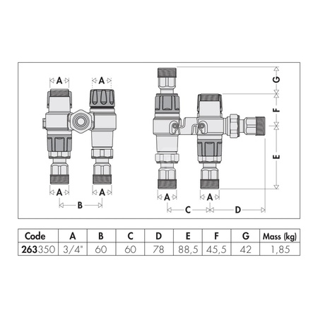 SOLARINCAL-T PLUS - Zestaw połączeniowy zasobnika z kotłem, z połączeniem termalnym 3/4"