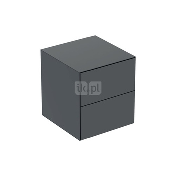 Geberit ONE Szafka boczna, B45cm, H49.2cm, T47cm, z dwoma szufladami, czarny, mat