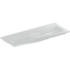 Umywalka GEBERIT iCon 2-stanowiskowa prostokątna, biała, 1200mm, bez otworu na baterię, nakładany od góry, bez odpływu przelewowego, półka od ściany
