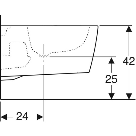 Bidet wiszący Geberit ONE, ukryte mocowania, biały-mat