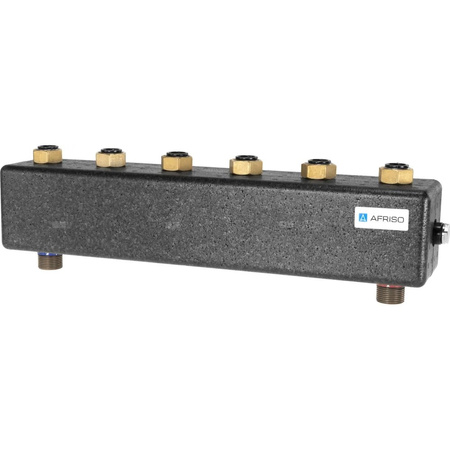 Rozdzielacz do instalacji c.o. AFRISO KSV 90-3 HW GZ 1'', 3-obieg. Nakrętka 1'', max. 50 kW