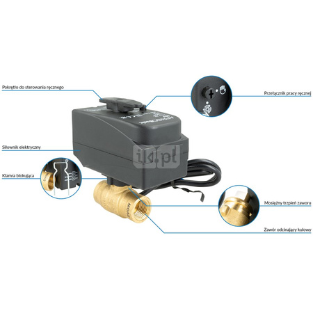 Zawór wodny AFRISO BEV 24 V AC GW 1/2'' x gwGW 1/2''