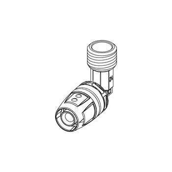 Nypel 90' TECE logo Dwuczęściowy, mosiądz, 20 mm x 3/4'' (pz x GZ)