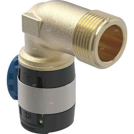 Kolano przejściowe 90' GEBERIT FlowFit, brąz bezołowiowy, 1/2'' x 16 mm (GZ x łącznik zaprasowywany)