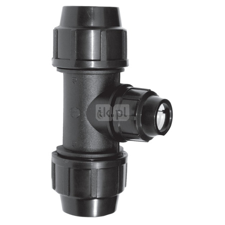 Trójnik skręcany redukcyjny do rur PE PN16 40 x 25 mm