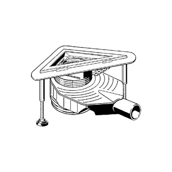 Odpływ narożny, stal nierdzewna szczotkowana do odpływów prysznicowych VIEGA 4972.82