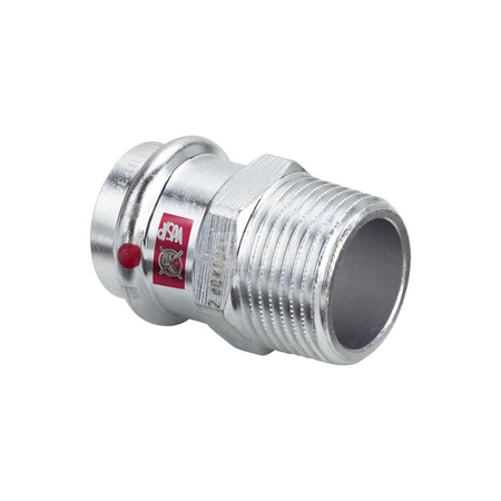 Złącze przejściowe Prestabo VIEGA 1111, Brąz x Stal, 15mm, 3/8'' x 3/8'' (MZ x GZ), 42mm - ocynk