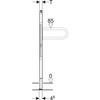 Stelaż podtynkowy do uchwytem dla osób niepełnosprawnych GEBERIT Duofix, 1120 x 365 x 40 mm, regulacja wysokości
