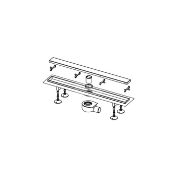 TECElinus - kompletne rynny proste z rusztem ozdobnym odwracalnym 2 w 1 - 800 mm