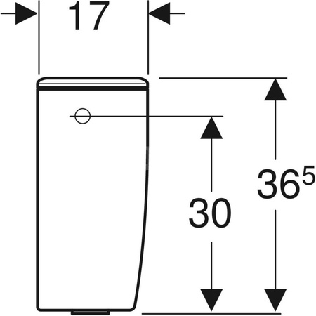 REKORD Spłuczka owalna, z zasilaniem bocznym, z armaturą, Rimfree