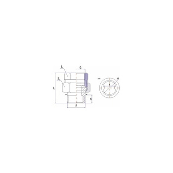 Śrubunek RUMET mosiądz 3/8'' x 3/8'' (GW x GZ)