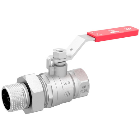 SENA VA30 zawór kulowy prosty, ¾GW x 1GZ, z półśrubunkiem ¾, dźwignia