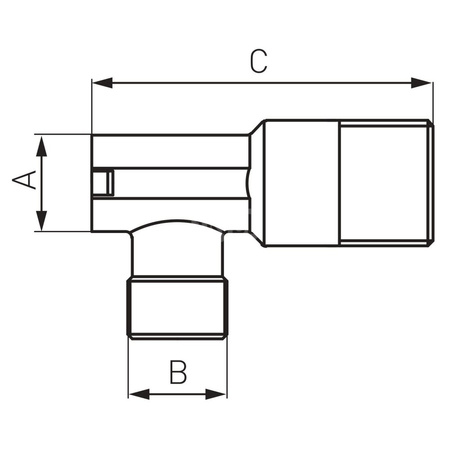 Zawór wodny FERRO Kątowy grzybkowy gz 1/2'' x gz 1/2''