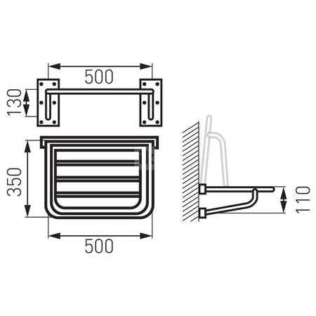 METALIA HELP siedzisko prysznicowe składane, białe