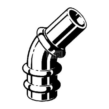 Łuk 45' VIEGA 2226.1LF, brąz, 54 mm (mz x kw)