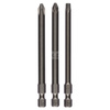 3-częściowy zestaw końcówek wkręcających Extra Hart PH2, PZ2, T25, 89 mm