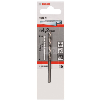 WIERTŁO STAND. HSS-G 135 '4,2/43MM