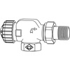 Zawór termostatyczny z bezstopniową nastawą wstępną V-exact II DN15 kapturek biały, osiowy
