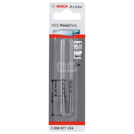 WIERT. HSS POINTTEQ 1.5MM 2PC