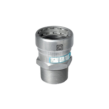 Nypel SANHA Heavy Steel Press, stal, 1 1/2'' (zw x GZ)