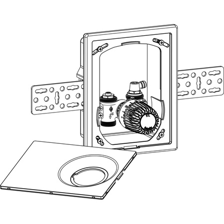 Multibox RTL - z ogranicznikiem temperatury powrotu (RTL), pokrywa oraz głowica termostatyczna RTL chromowana