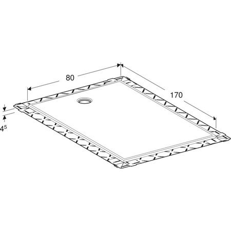 Panel do natrysków bezbrodzikowych Geberit Setaplano 80x170