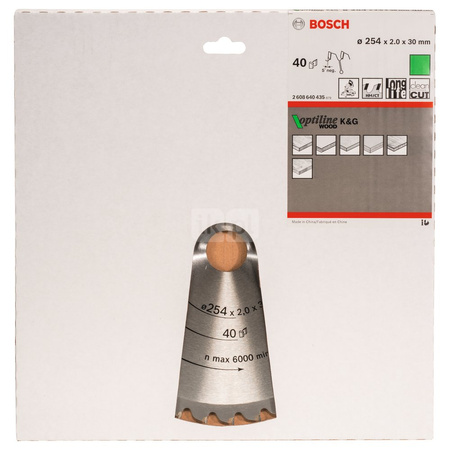 Tarcza pilarska Optiline Wood PIŁA TARCZ.-T OPTI 254X2.0X30Z40