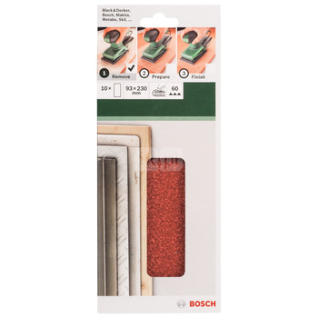10-częściowy zestaw papierów ściernych do szlifierek oscylacyjnych K = 60