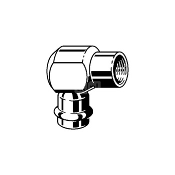 Złącze przejściowe Prestabo 90' VIEGA 1114.2 Jednoczęściowy, stal (Ocynk galwaniczny/elektrolityczny) / stal (ocynk), 15 mm, 1/2'' (mz x gwm)