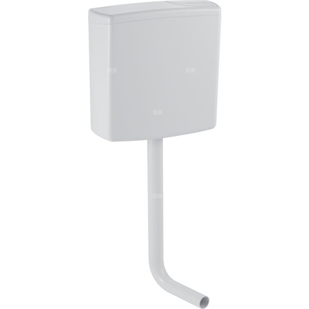 Spłuczka natynkowa GEBERIT AP140, 405 x 410 x 138 mm, sposób zawieszenia:średniowysoki, biały-alpin