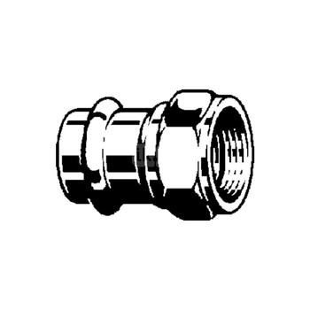 Złącze przyłączeniowe Sanpress VIEGA 2263 Dwuczęściowy, brąz (Stan surowy) / brąz, 28 mm x 1 1/4'' (mz x mu), 42 mm z uszczelką
